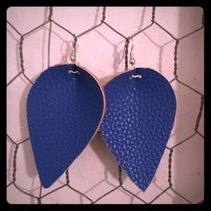 Faux leather earrings